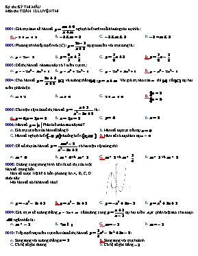 20 câu hỏi trắc nghiệm luyện thi Toán 12